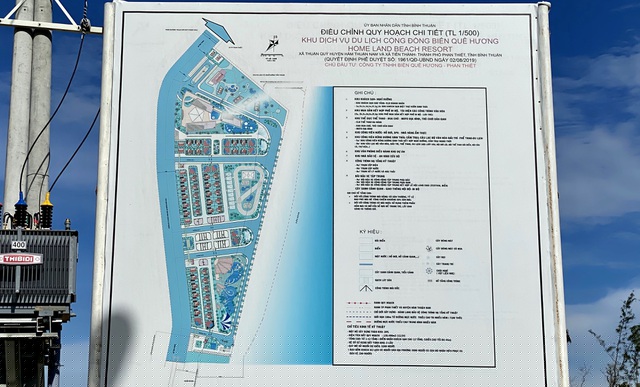 Bản thông tin dự án Khu dịch vụ du lịch cộng đồng Biển Quê Hương.