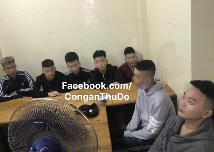 Nhóm 7 thanh niên bị công an triệu tập. Ảnh CACC