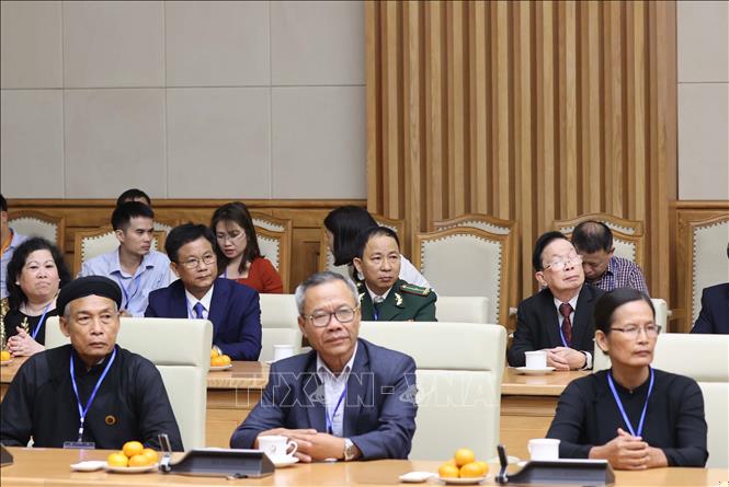 Các đại biểu tại buổi gặp mặt. Ảnh: Thống Nhất/TTXVN