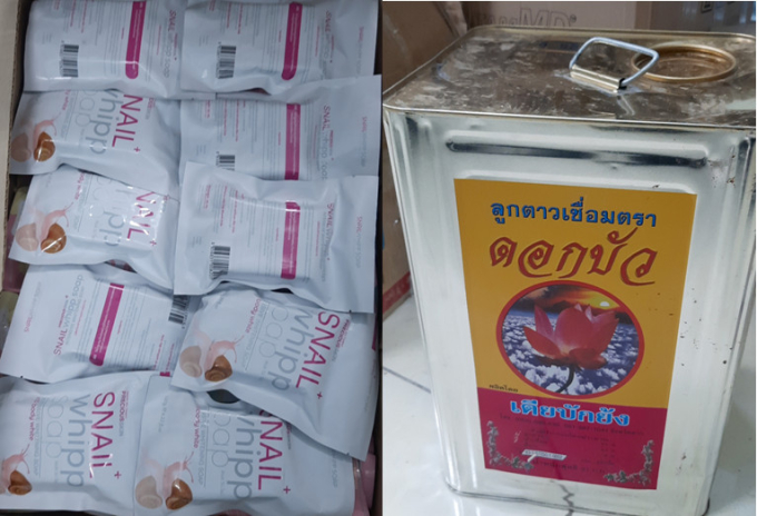 Số chất lỏng không rõ nguồn gốc được các đối tượng ký gửi đi Thành phố   Hồ Chí Minh