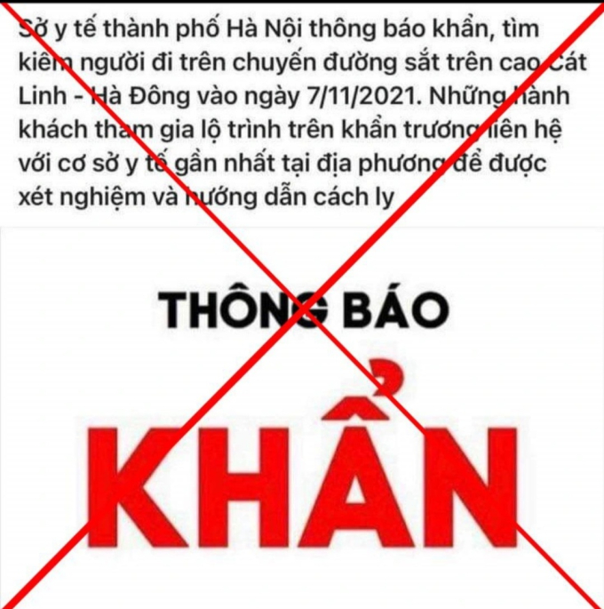 Hà Nội bác thông tin truy tìm người đi tàu trên tuyến Cát Linh - Hà Đông.