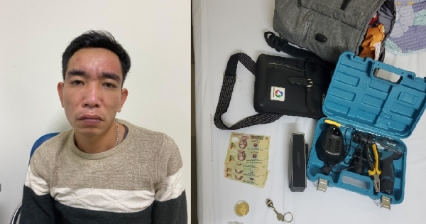 Bắt "siêu trộm" chuyên đột nhập cơ quan, trường học trộm tiền, vàng và tài sản đắt tiền