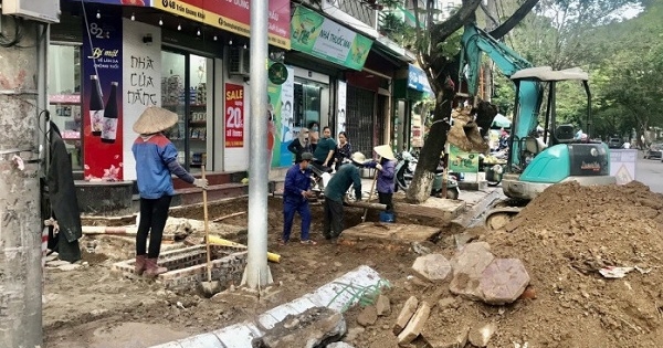 Vỉa hè các tuyến phố trung tâm TP Hải Phòng "thay áo mới" cuối năm