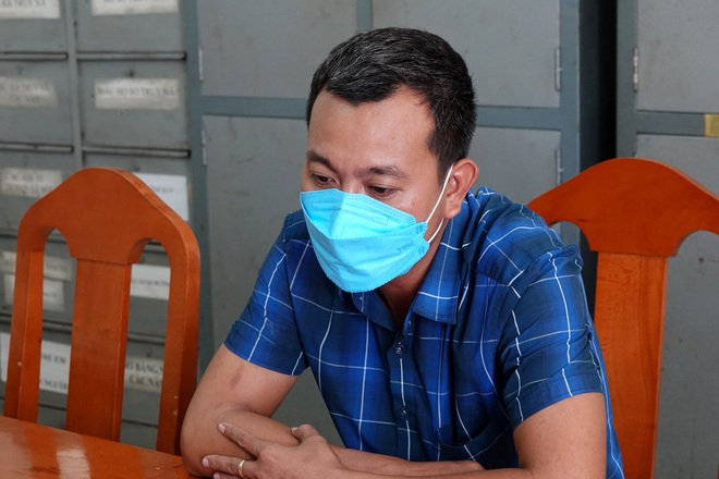 Đối tượng Tuấn tại cơ quan Công an.