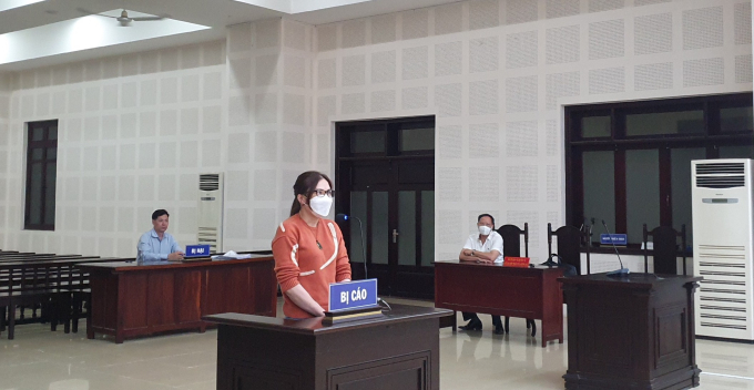 Bị cáo Mây tại phiên toà.