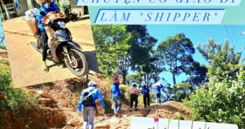 Cô giáo vùng cao làm shipper băng rừng lội suối, cõng hàng giúp người dân bị cách ly