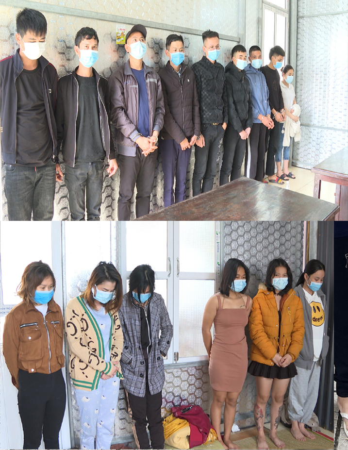 Các đối tượng bị bắt giữ.