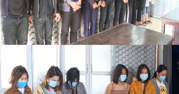 Bắt giữ 17 nam thanh, nữ tú đang "bay lắc" ma túy trong quán karaoke