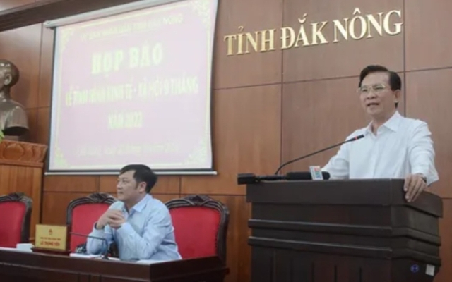 Đắk Nông: Họp báo thông tin về tình hình kinh tế - xã hội 9 tháng năm 2022