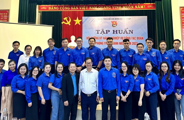 Đoàn Thanh niên Bộ Tư pháp tổ chức Lớp bồi dưỡng nghiệp vụ công tác Đoàn và phong trào thanh niên năm 2022