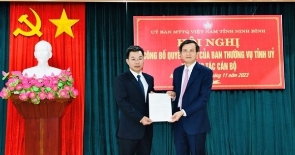 Ông Nguyễn Hoàng Hà giữ chức Chủ tịch Ủy ban Mặt trận Tổ quốc Việt Nam tỉnh Ninh Bình