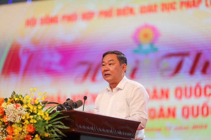 Phó Chủ tịch Thường trực UBND TP Hà Nội Lê Hồng Sơn phát biểu chào mừng Hội thi.