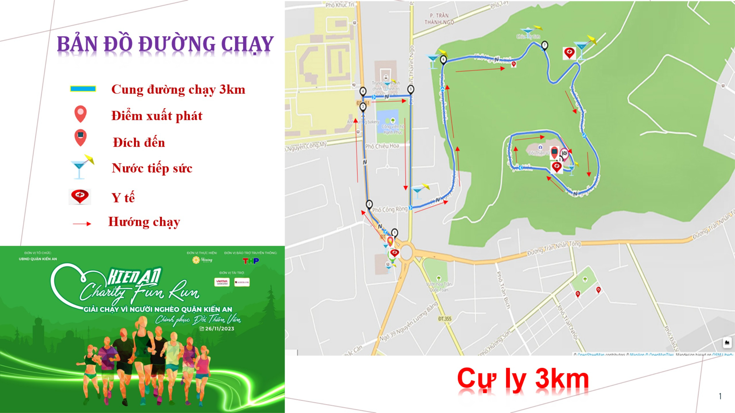 Sơ đồ đường chạy Giải Marathon “Kien An Charity fun run 2023”