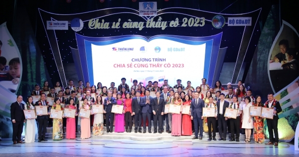 “Chia sẻ cùng thầy cô” năm 2023: Tuyên dương 58 thầy cô giáo tiêu biểu trên mọi miền Tổ quốc