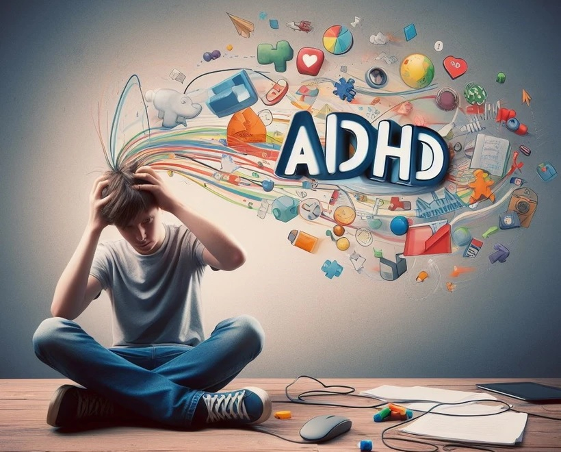 Chuyên gia cho rằng có thể có sự trùng lặp giữa những người mắc chứng ADHD và những người có xu hướng cầu toàn. (Nguồn: Ảnh do AI tạo ra từ Bing Image Creator).