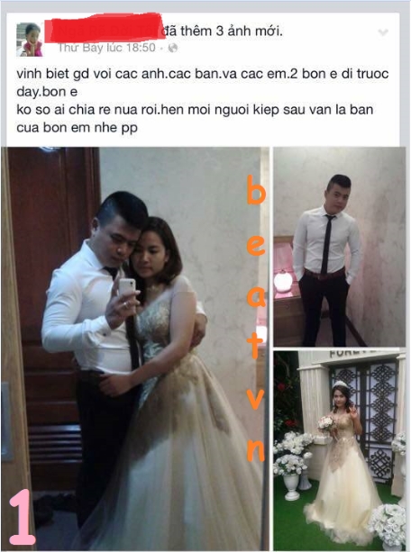 Cặp đ&ocirc;i chụp ảnh, n&oacute;i lời từ biệt tr&ecirc;n facebook (ảnh Beatvn).