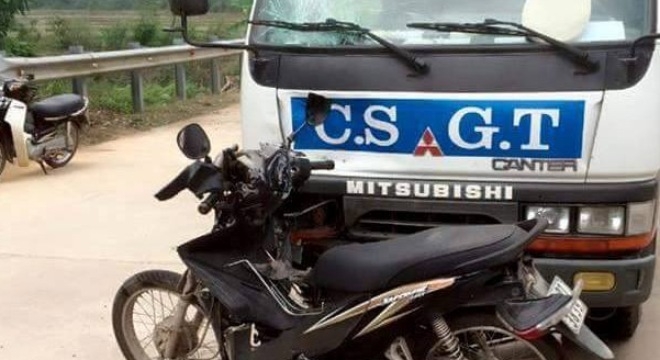 Hiện trường vụ tai nạn.