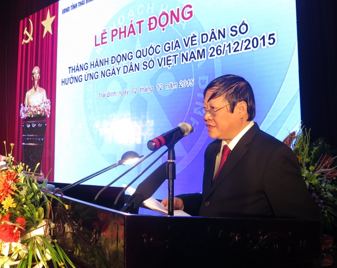 Thứ trưởng Nguyễn Viết Tiến ph&aacute;t biểu tại Lễ ph&aacute;t động