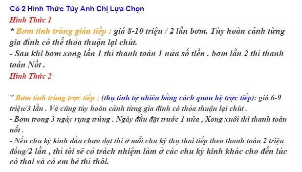 Người b&aacute;n tinh tr&ugrave;ng kh&ocirc;ng ngần ngại cung cấp bảng gi&aacute;. Ảnh: Kh&aacute;nh Chi