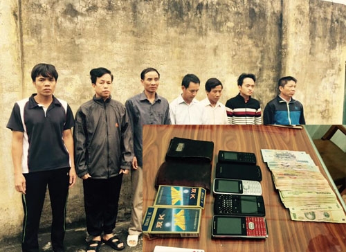 C&aacute;c đối tượng tham gia sới bạc ở huyện Hoằng H&oacute;a