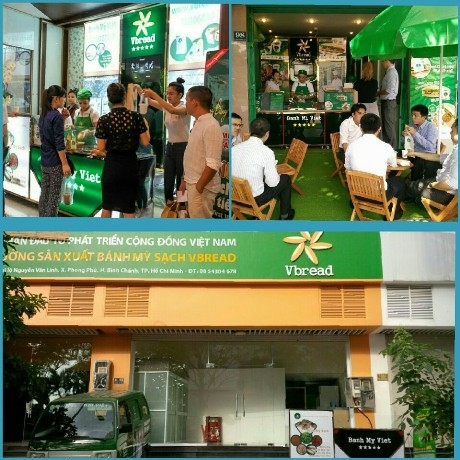 &nbsp;C&aacute;c cửa h&agrave;ng v&agrave; xưởng sản xuất của VBread.
