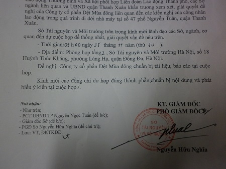 Giải oan c&ocirc;ng nh&acirc;n Dệt: