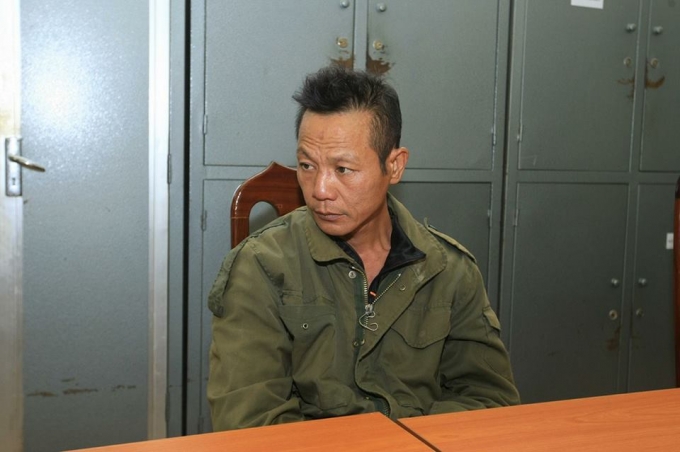 Đối tượng Nguyễn Văn Kỳ tại cơ quan c&ocirc;ng an.