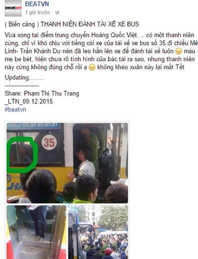 Chỉ v&igrave; kh&oacute; chịu tiếng c&ograve;i xe bu&yacute;t, nam sinh đ&aacute;nh t&agrave;i xế đổ m&aacute;u