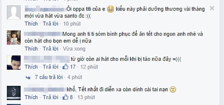 Độc giả chia sẻ c&ugrave;ng nh&oacute;m nhạc. Nguồn: Beatvn.