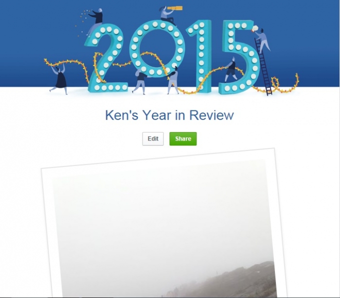 Giao diện Year in Review vừa được facebook ra mắt.