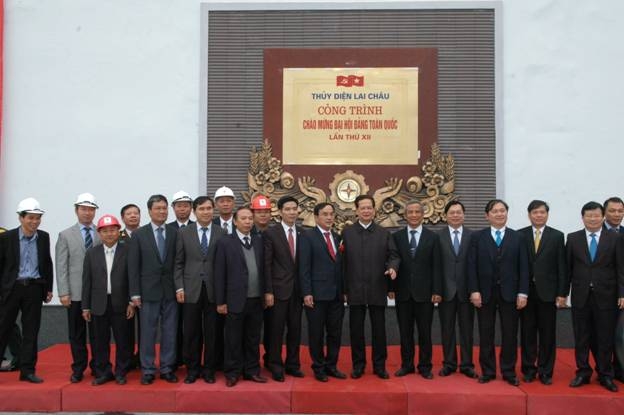 C&ocirc;ng tr&igrave;nh thủy điện Lai Ch&acirc;u được đăng k&yacute; gắn biển &ldquo;C&ocirc;ng tr&igrave;nh Ch&agrave;o mừng Đại hội Đảng to&agrave;n quốc lần thứ XII.