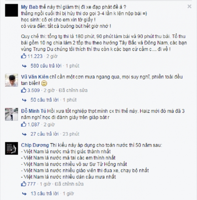 Nhiều &yacute; kiến tr&aacute;i chiều, h&agrave;i hước, h&oacute;m hỉnh của cư d&acirc;n mạng.