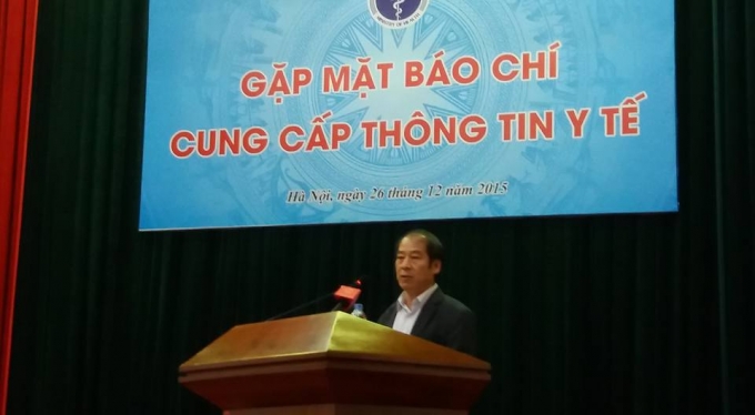 PGS.TS Trần Đắc Phu - Cục trưởng Cục Y tế dự ph&ograve;ng (Bộ Y tế) ph&aacute;t biểu tại buổi họp.