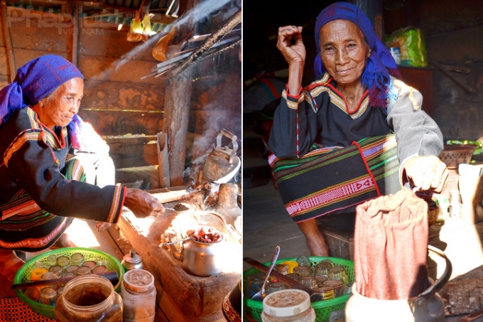 M&iacute; Yă Bě đun c&agrave; ph&ecirc; theo kiểu của người &Ecirc; Đ&ecirc; Adham. (Ảnh: Đo&agrave;n Bắc)