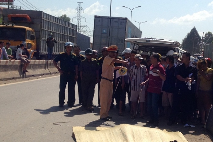 Hiện trường vụ TNGT thương t&acirc;m khiến hai b&agrave; ch&aacute;u chết thảm