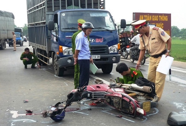 Hiện trường một vụ tai nạn nghi&ecirc;m trọng.