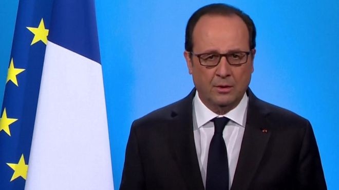 Tổng thống Ph&aacute;p Francois Hollande. (Ảnh:&nbsp;BBC)