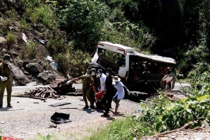 Hiện trường vụ tai nạn.