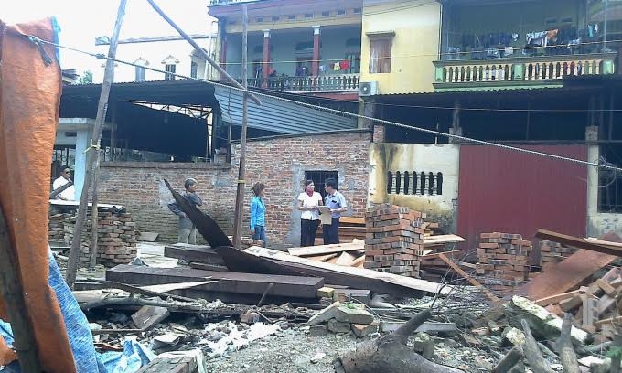 Hiện trường khu đất đ&atilde; bị cưỡng chế.