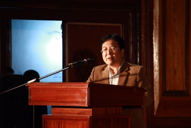 NSND Vương Duy Bi&ecirc;n - Thứ trưởng Bộ Văn h&oacute;a, Thể thao v&agrave; Du lịch ph&aacute;t biểu.