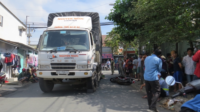 Hiện trường vụ tai nạn.