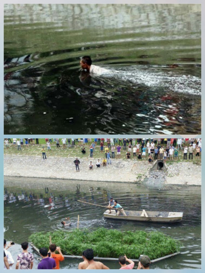 Đối tượng cướp xong nhảy xuống s&ocirc;ng T&ocirc; Lịch h&ograve;ng tẩu tho&aacute;t. Ảnh minh họa