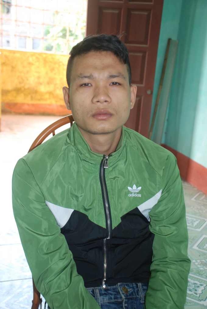 Đối tượng L&ecirc; Văn Kiểm, SN 1994 ở th&ocirc;n Đầu, Tự Lạn, Việt Y&ecirc;n tại c&ocirc;ng an huyện Việt Y&ecirc;n.