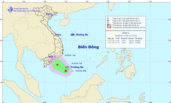 Đường đi v&agrave; vị tr&iacute; &aacute;p thấp nhiệt đới.