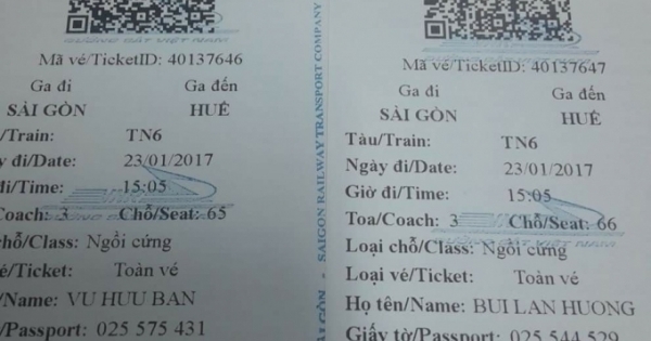 Xuất hiện vé tàu hỏa làm giả trong dịp cận Tết 2017