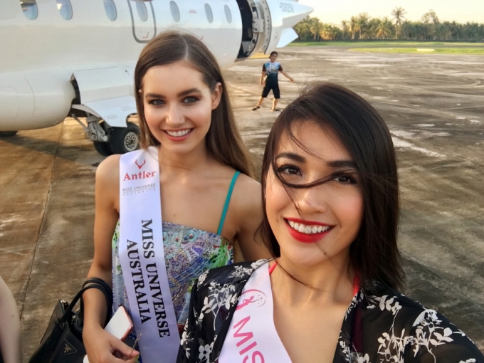 Lệ Hằng v&agrave; Hoa hậu Australia.