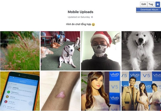 Tải album ảnh c&aacute; nh&acirc;n chỉ với một c&uacute; nhấp chuột. Ảnh: MINH HO&Agrave;NG.