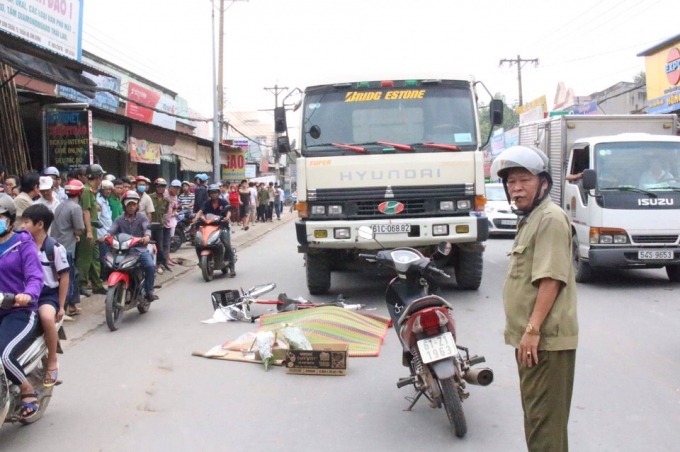 Hiện trường vụ tai nạn.