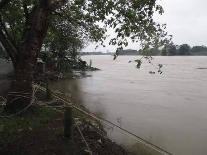 Nước ở s&ocirc;ng Bồ đang d&acirc;ng l&ecirc;n ở mức cao. (Ảnh: FB - XT)