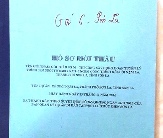 Hồ sơ mời thầu.